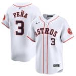 Houston Astros #3 Jeremy PeNa White 2024 Home Limited Stitched Jersey