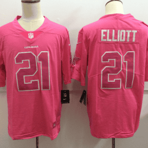 Dallas Cowboys #21 Ezekiel Elliott Pink Limited Rush Stitched Nike Jersey
