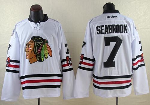 Blackhawks #7 Brent Seabrook White 2015 Winter Classic Stitched Jersey