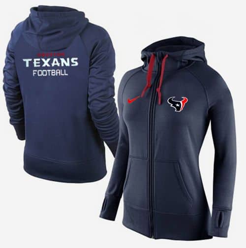 Nike Houston Texans Full-Zip Performance Hoodie Dark Blue
