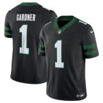New York Jets #1 Sauce Gardner Black 2024 F.U.S.E. Vapor Limited Stitched Jersey
