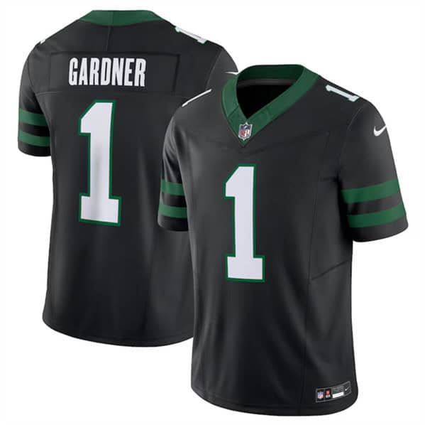 New York Jets #1 Sauce Gardner Black 2024 F.U.S.E. Vapor Limited Stitched Jersey