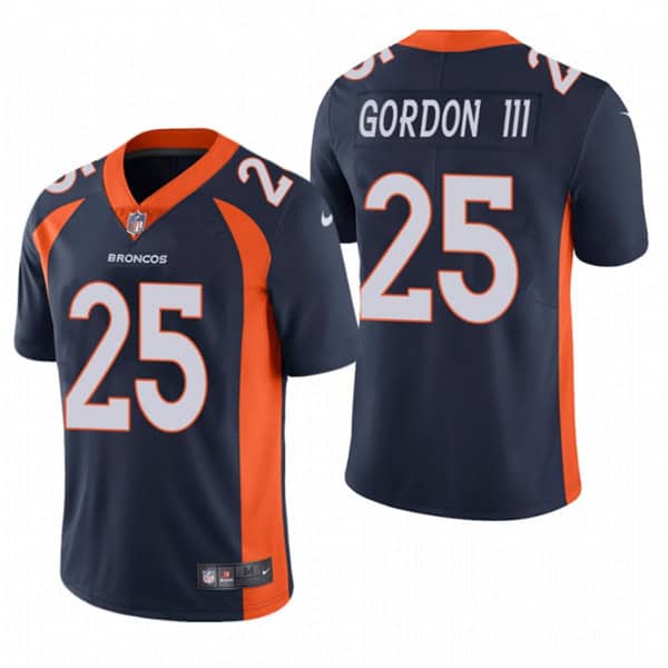 Denver Broncos #25 Melvin Gordon III Navy Vapor Untouchable Limited Stitched Jersey