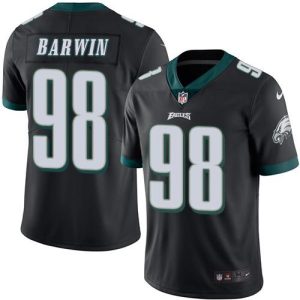 Eagles #98 Connor Barwin Black Stitched Limited Rush Nike Jersey