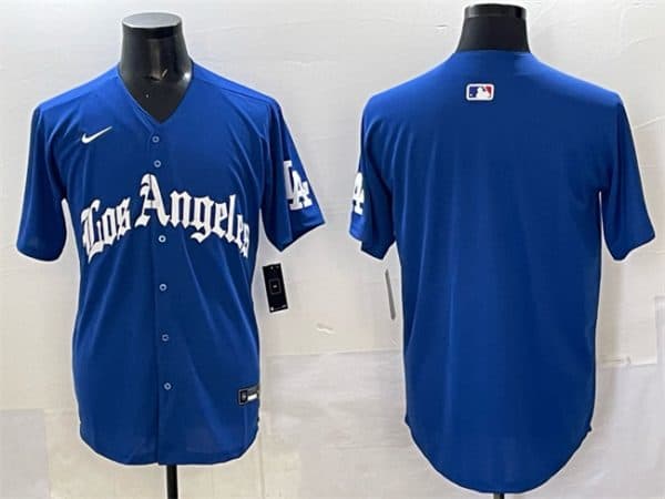 Los Angeles Dodgers Blank Blue 2025 LA Gothic Style With Fernando Patch Vapor Premier Limited Stitched Jersey