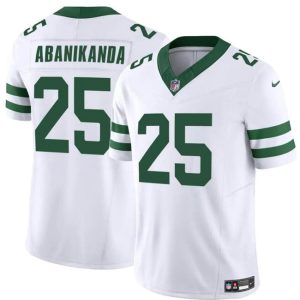 New York Jets #25 Israel Abanikanda White 2024 F.U.S.E. Vapor Limited Stitched Jersey