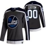 Winnipeg Jets Custom Name Number Size 2021 Grey Reverse Retro Stitched NHL Jersey