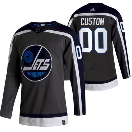 Winnipeg Jets Custom Name Number Size 2021 Grey Reverse Retro Stitched NHL Jersey