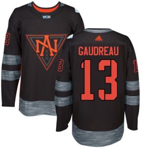 Team North America #13 Johnny Gaudreau Black 2016 World Cup Stitched Jersey