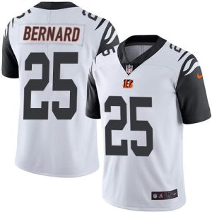 Bengals #25 Giovani Bernard White Stitched Limited Rush Nike Jersey