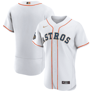 Houston Astros Blank White 2023 Gold Collection With World Serise Champions Patch Stitched Jersey