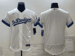 Los Angeles Dodgers Blank White City Connect Flex Base Stitched Jersey