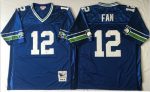 Seattle Seahawks #12 Fan Blue Throwback Stitched Jersey