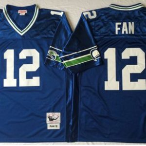 Seattle Seahawks #12 Fan Blue Throwback Stitched Jersey