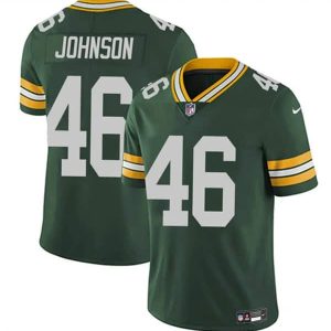 Green Bay Packers #46 Amar Johnson Green 2025 Vapor Untouchable Limited Football Stitched Jersey