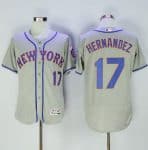 Mets #17 Keith Hernandez Grey Flexbase Authentic Collection Stitched Jersey