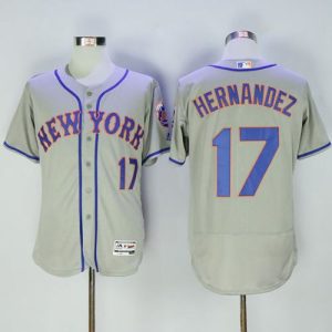 Mets #17 Keith Hernandez Grey Flexbase Authentic Collection Stitched Jersey