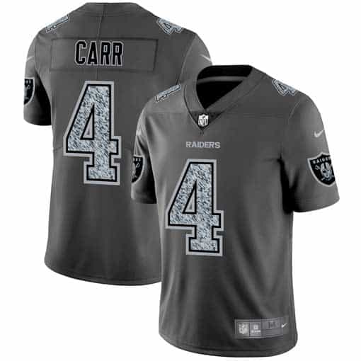 Raiders #4 Derek Carr 2019 Gray Fashion Static Limited Stitched Jersey