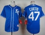 Royals #47 Johnny Cueto Light Blue Alternate 2 Cool Base Stitched Jersey