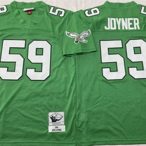 Philadelphia Eagles #59 Seth Joyner Kelly Green Throwback Stitched Football Jersey