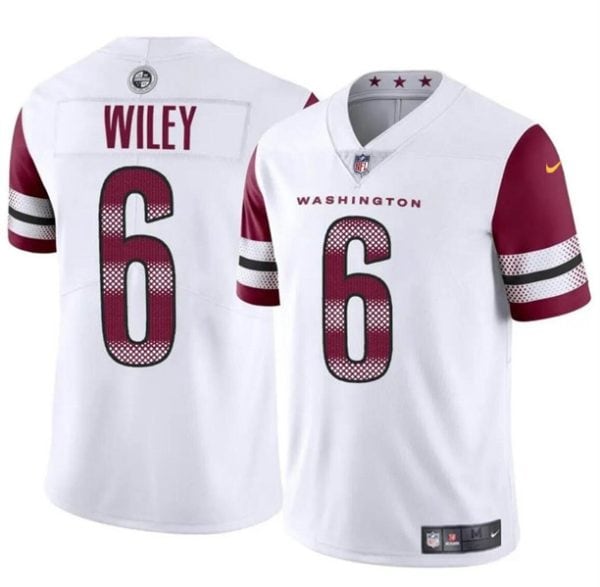 Washington Commanders #6 Michael Wiley White 2024 Vapor Limited Stitched Jersey
