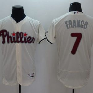 Phillies #7 Maikel Franco Cream Fashion Stars Stripes Flexbase Authentic Stitched Jersey