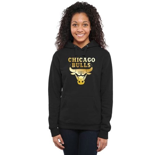 Chicago Bulls Gold Collection Pullover Hoodie Black