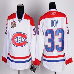 Canadiens #33 Patrick Roy White Heritage Classic Style Stitched Jersey