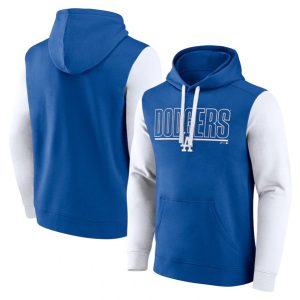 Los Angeles Dodgers Royal Outline Fleece Pullover Hoodie