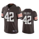 Cleveland Browns #42 Tony Fields II Tan Brown Vapor Untouchable Limited Stitched Jersey