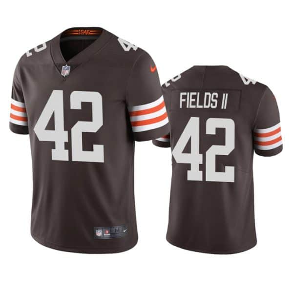 Cleveland Browns #42 Tony Fields II Tan Brown Vapor Untouchable Limited Stitched Jersey