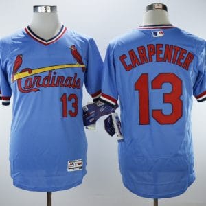St.Louis Cardinals #13 Matt Carpenter Light Blue Cooperstown Collection Flexbase Stitched Jersey