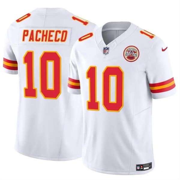 Kansas City Chiefs #10 Isiah Pacheco White 2023 F.U.S.E. Vapor Untouchable Limited Stitched Jersey