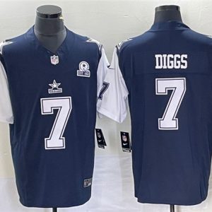 Dallas Cowboys #7 Trevon Diggs Navy 2023 F.U.S.E. With 1960 Patch Vapor Limited Stitched Jersey