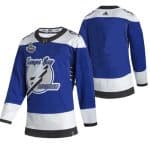 Tampa Bay Lightning #91 Steven Stamkos 2021 Blue Stanley Cup Champions Reverse Retro Stitched Jersey