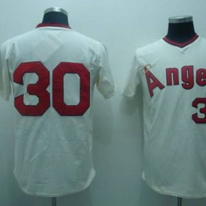 Angels Of Anaheim #30 Nolan Ryan Stitched Cream Jersey