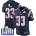 New England Patriots #33 Jeremy Hill Navy Navy Blue Super Bowl LIII Vapor Untouchable Limited Stitched Jersey