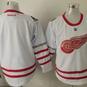 Red Wings Blank White Centennial Classic Stitched Jersey
