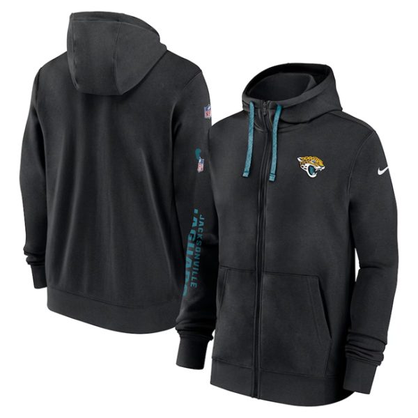 Jacksonville Jaguars Black 2024 Team Full-Zip Hoodie