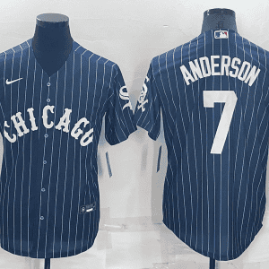 Chicago White Sox #7 Tim Anderson Navy Cool Base Stitched Jersey