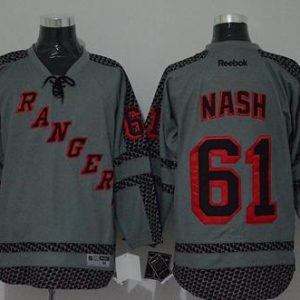 Rangers #61 Rick Nash Charcoal Cross Check Fashion Stitched Jersey