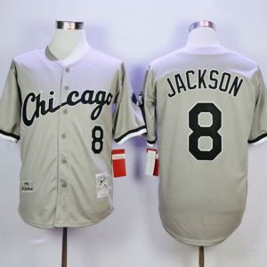 Mitchell And Ness 1993 White Sox #8 Bo Jackson Grey Throwback Stitched Jersey