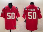 New England Patriots #50 Mike Vrabel Red Vapor Limited Stitched Jersey