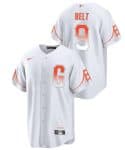 San Francisco Giants #9 Brandon Belt White City Connect Cool Base Stitched Jersey