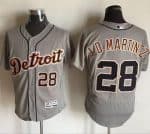Tigers #28 J. D. Martinez Grey Flexbase Authentic Collection Stitched Jersey