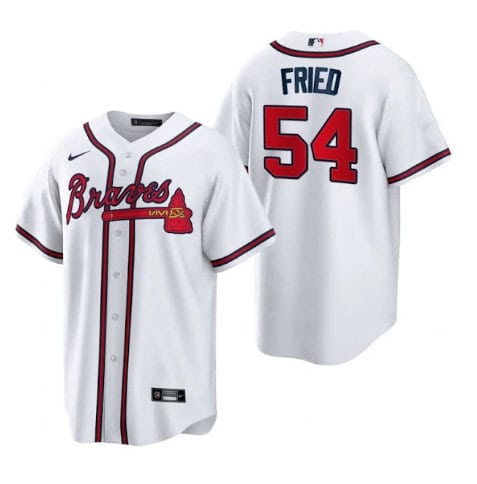 Atlanta Braves #54 Max Fried White Cool Base Stitched Jersey