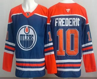 Edmonton Oilers #18 Zach Hyman Blue Authentic Jersey