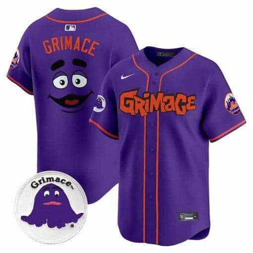 New York Mets Purple Grimace V2 Vapor Limited Stitched Jersey