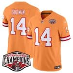 Tampa Bay Buccaneers #14 Chris Godwin Orange 2024 F.U.S.E. NFC South Division Champions Limited Stitched Jersey