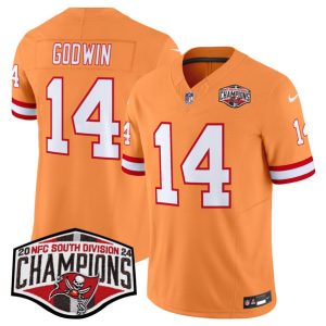 Tampa Bay Buccaneers #14 Chris Godwin Orange 2024 F.U.S.E. NFC South Division Champions Limited Stitched Jersey
